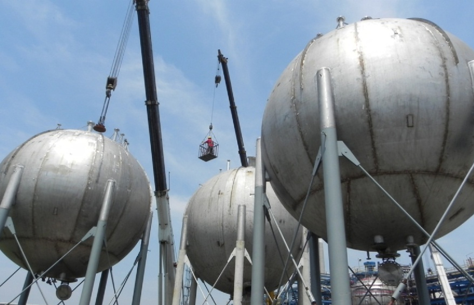 300m³ mucilage spherical tank for TCRC Ube Industries Company